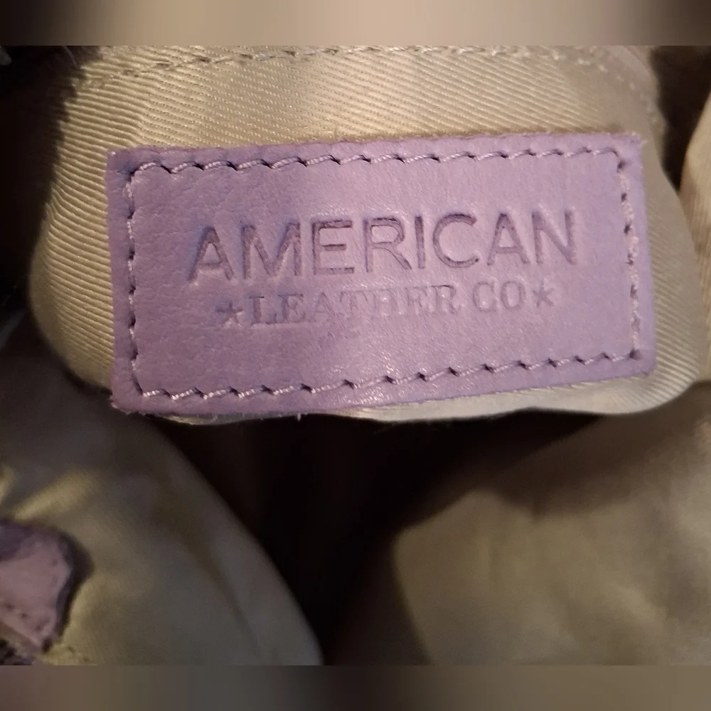 EUC American Leather ALC Jordan Purple Boho Causal Neutral Messenger Purse Bag